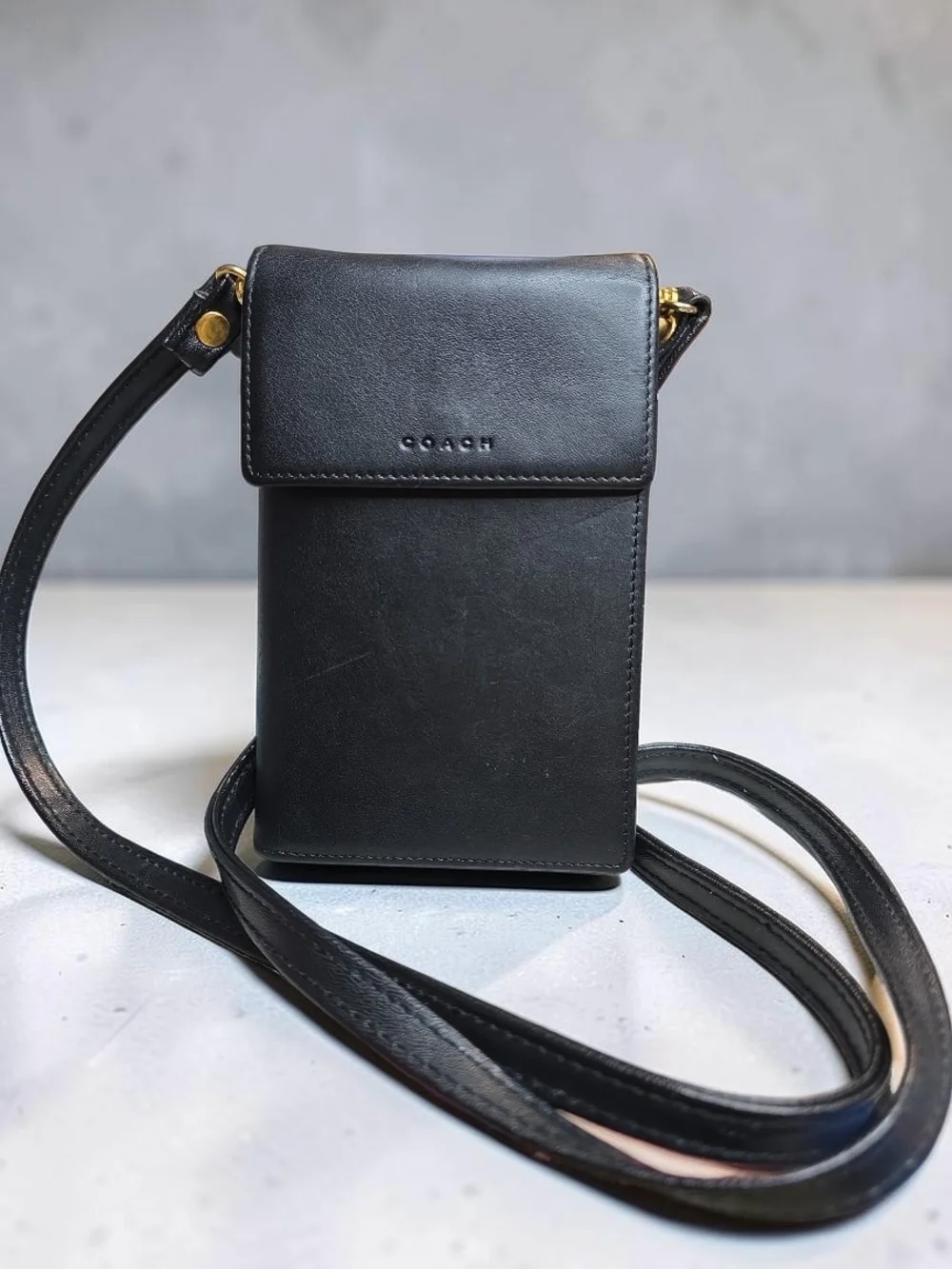 COACH VTG 1999 CONVERTIBLE BLK SWING CROSSBODY BAG PURSE TRIFOLD WALLET EUC